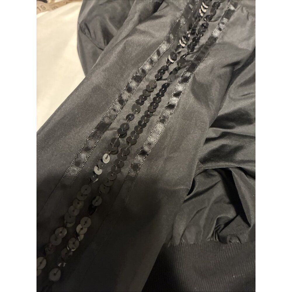 Prada Authentic Solid Black Nylon Sequin Long Sle… - image 8